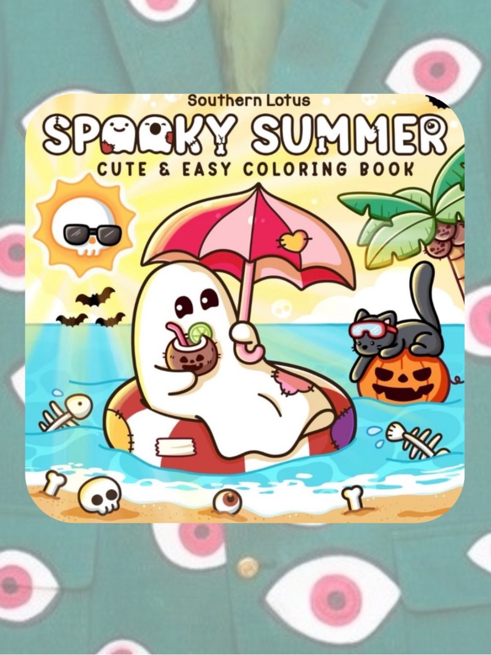 (office) Halloween-themed Summer Coloring Book for Stress Relief